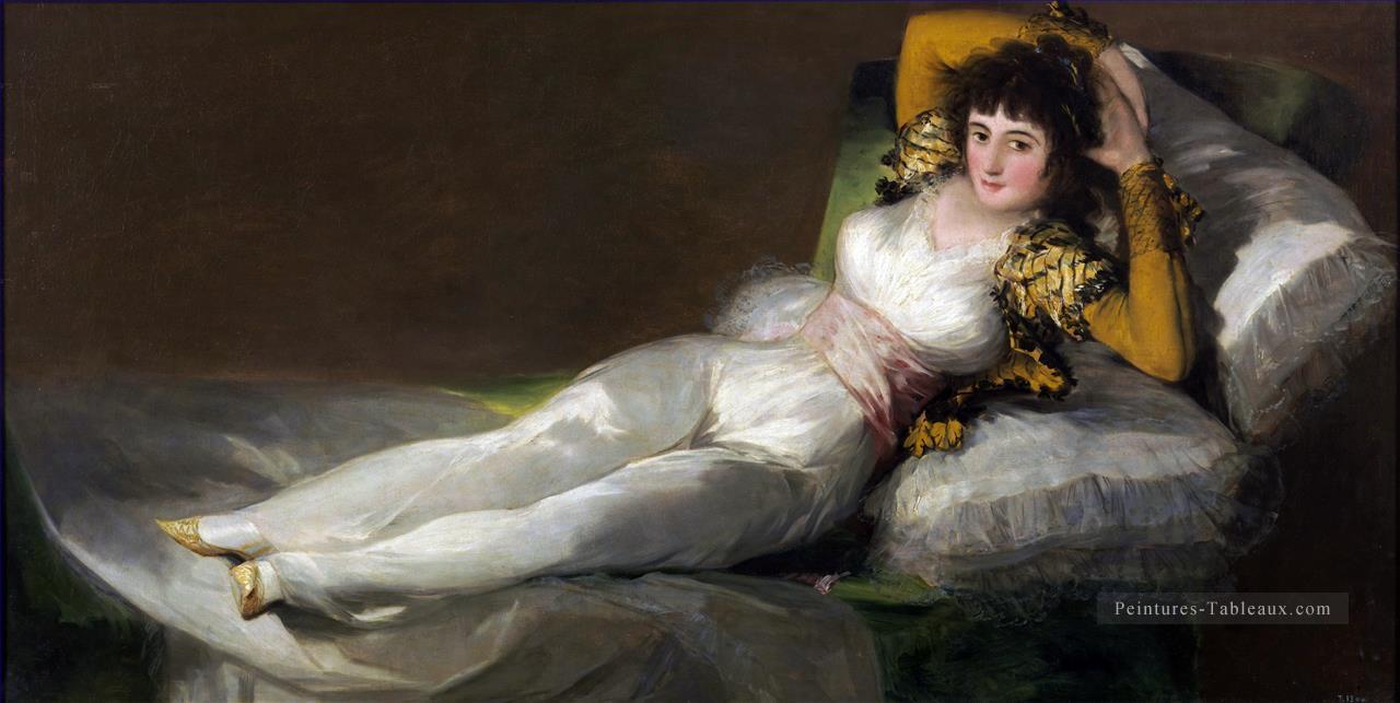 La vêtue Maja Francisco de Goya Peintures à l'huile